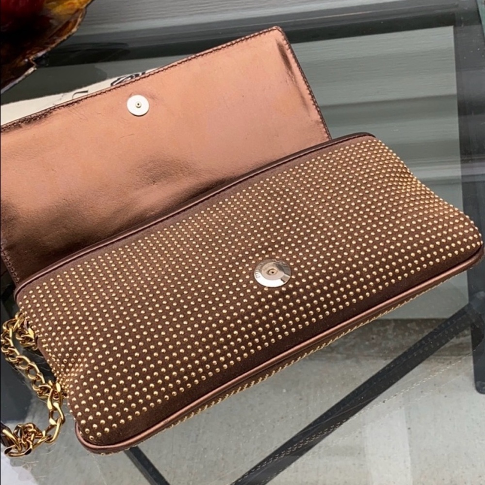 Burberry Brown Studded Crossbody Bag with Gold Hardware - Picture 4 of 10